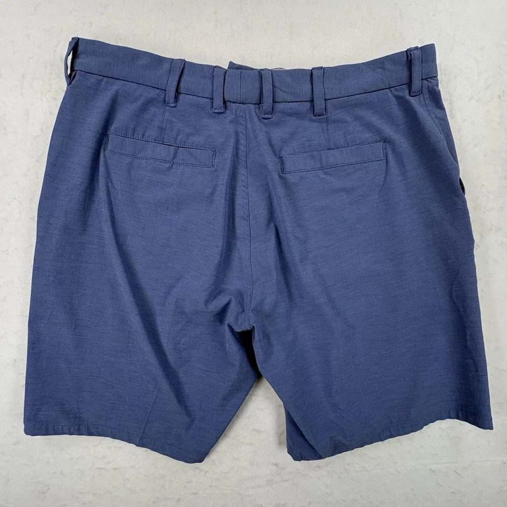 Johnnie-O Chino Shorts Mens 36 Blue Calcutta 8” Inseam Stretch Casual Golf